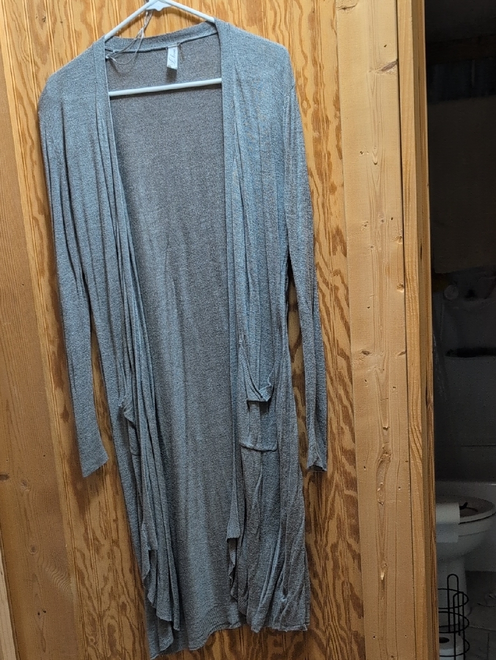 Love Gray Knit Open Front Cardigan